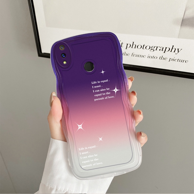 Ốp lưng  realme 3 pro Ốp Điện Thoại Đính Búp Bê 3D Màu gradient Cho realme 3 pro Dễ Thương