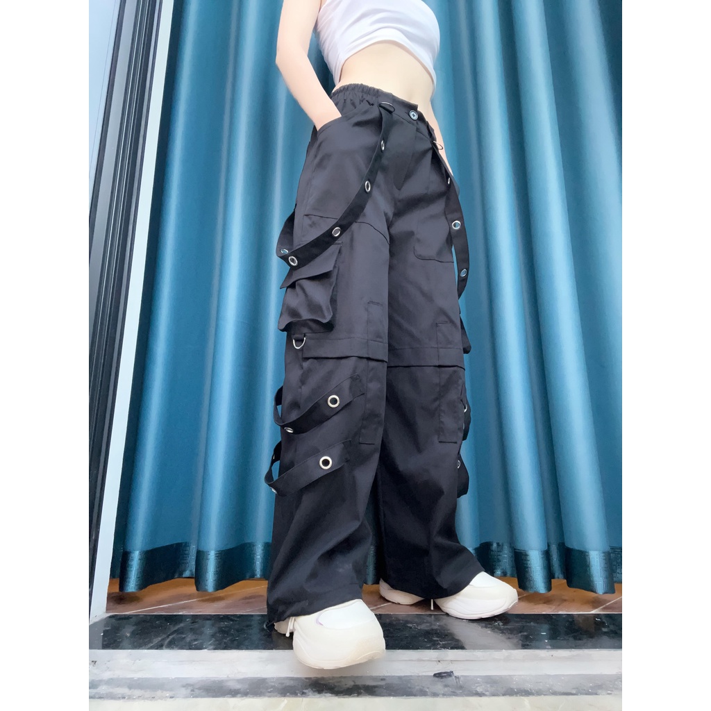 Quần túi hộp phong cách hip hop oze sáu dây Q10