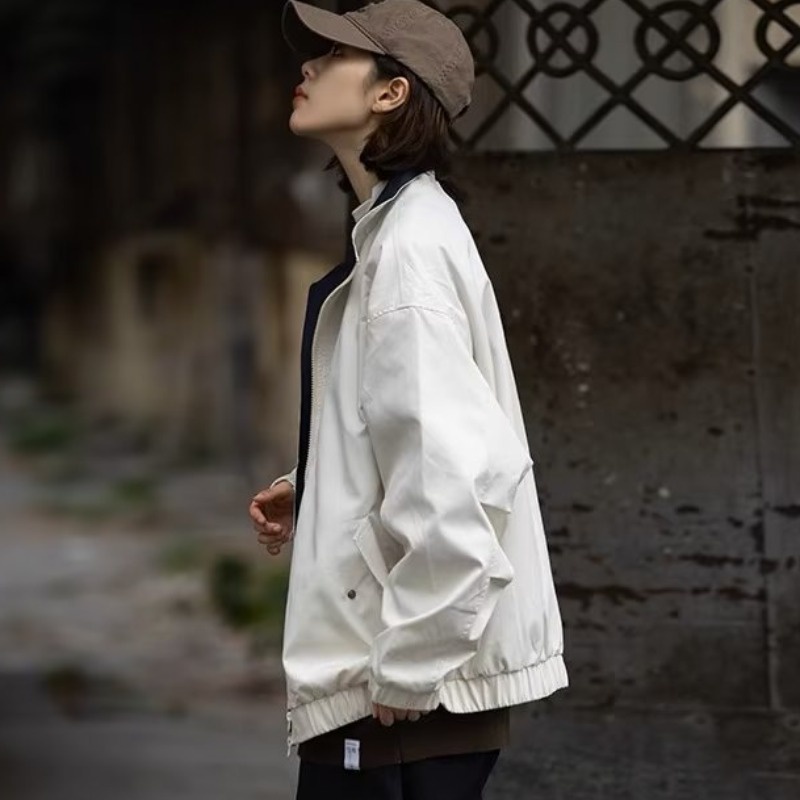 Áo khoác YOUTANG dáng rộng cổ lật retro đơn giản thời trang mới xuân thu phong cách Nhật Bản cho nam và nữ