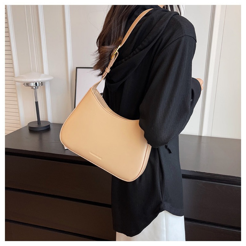 IELGY Túi Xách Đeo Vai Màu Trơn Phong Cách Phương Tây Thời Trang