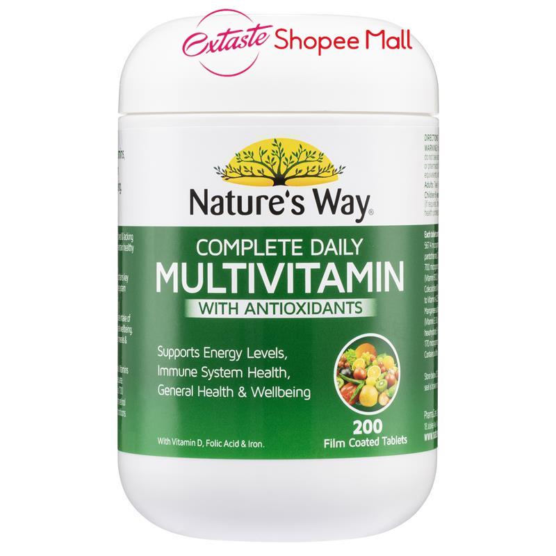 Multivitamin Healthy Care nature’s way complete daily multivitamin vitamin tổng hợp hộp 200 viên Extate Official Mall