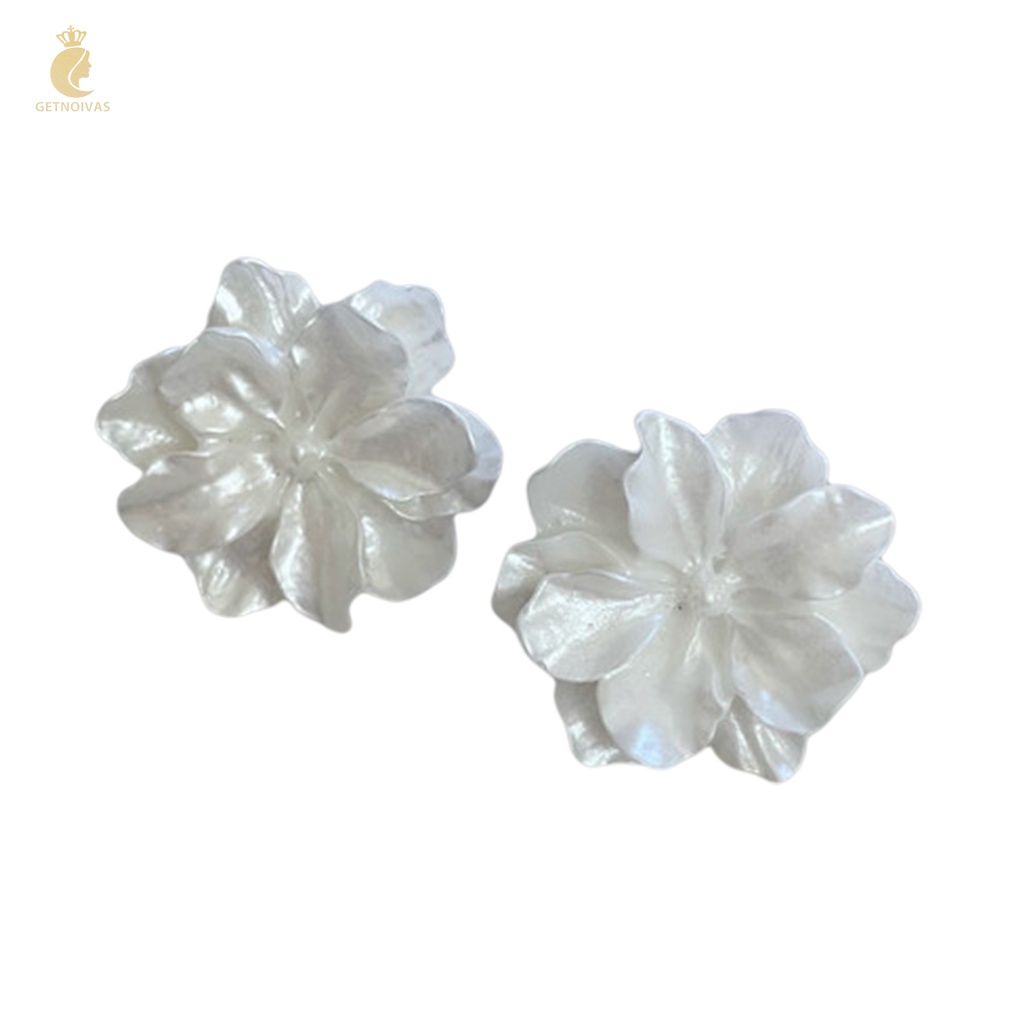 GETNOIVAS Bông Tai Xỏ Hình Hoa Không Gây Dị Ứng Thời Trang Cho Nữ