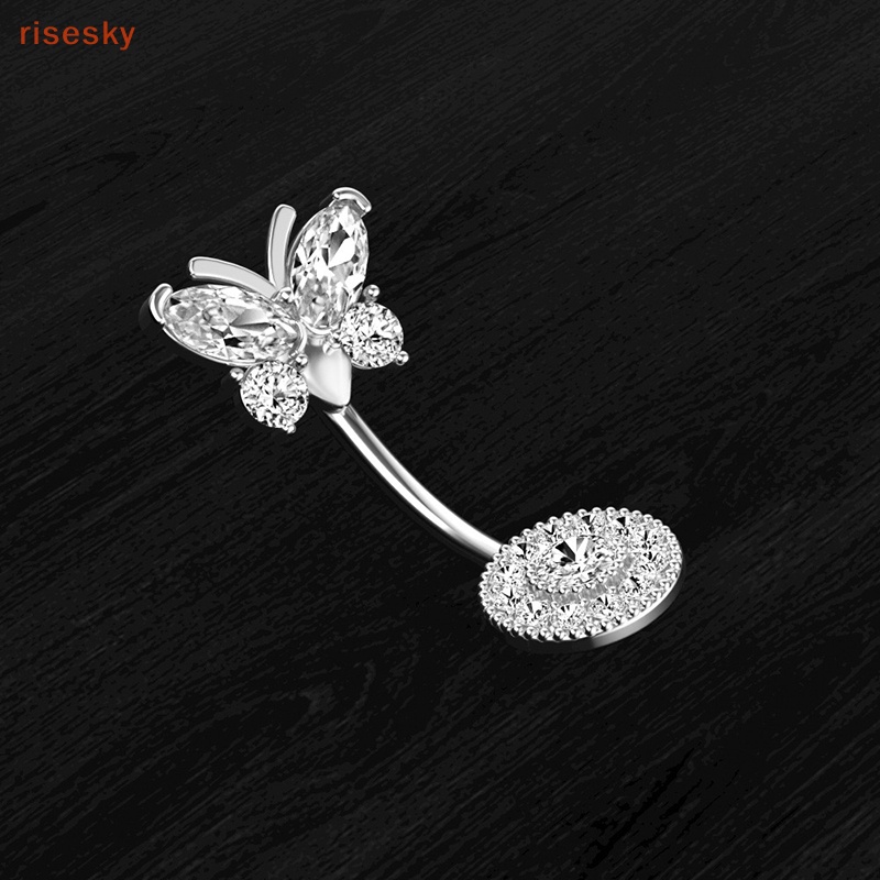 Khuyên Rốn Hình Bướm Đính Đá Zircon Thời Trang Cho Nữ