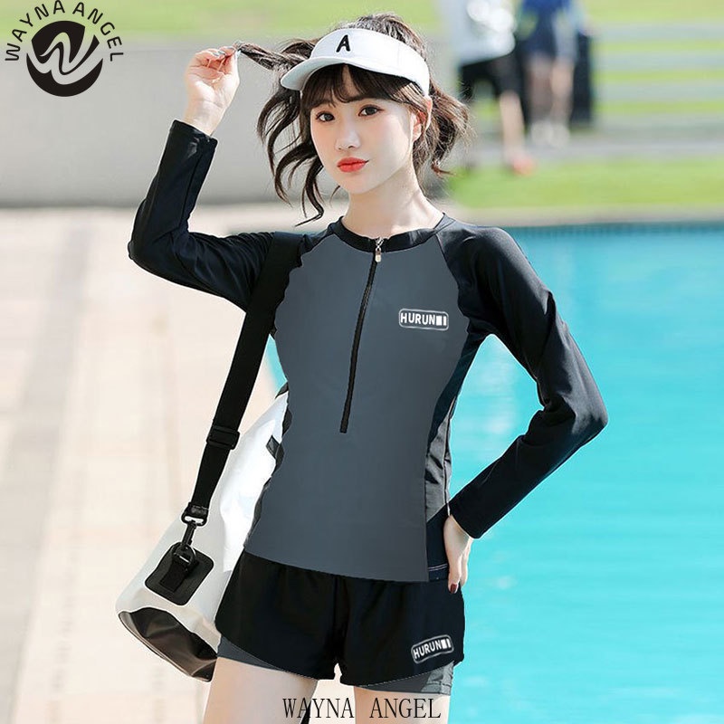 Áo tắm chuyên nghiệp chia cơ thể góc phẳng thời trang giảm béo bảo thủ bộ bikini thể thao suối nước nóng