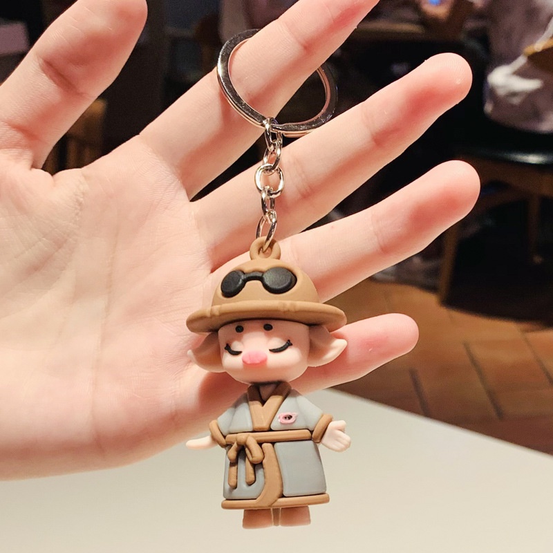 Hoạt Hình Móc Khóa Hình Búp Bê son goku / Heo bajie Dễ Thương