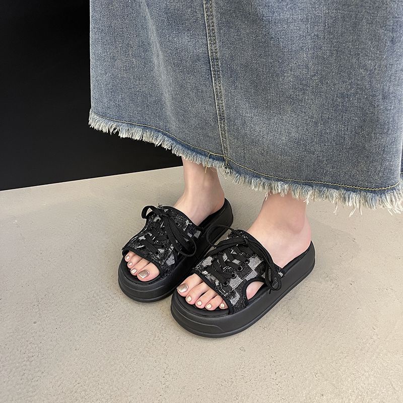 Dép dày đế Sandal Đế Dày Thời Trang Xinh Xắn Dành Cho Nữ