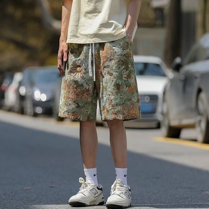 Quần Short Thể Thao Phong Cách Retro Đường Phố Mùa Hè Mới Cho Nam