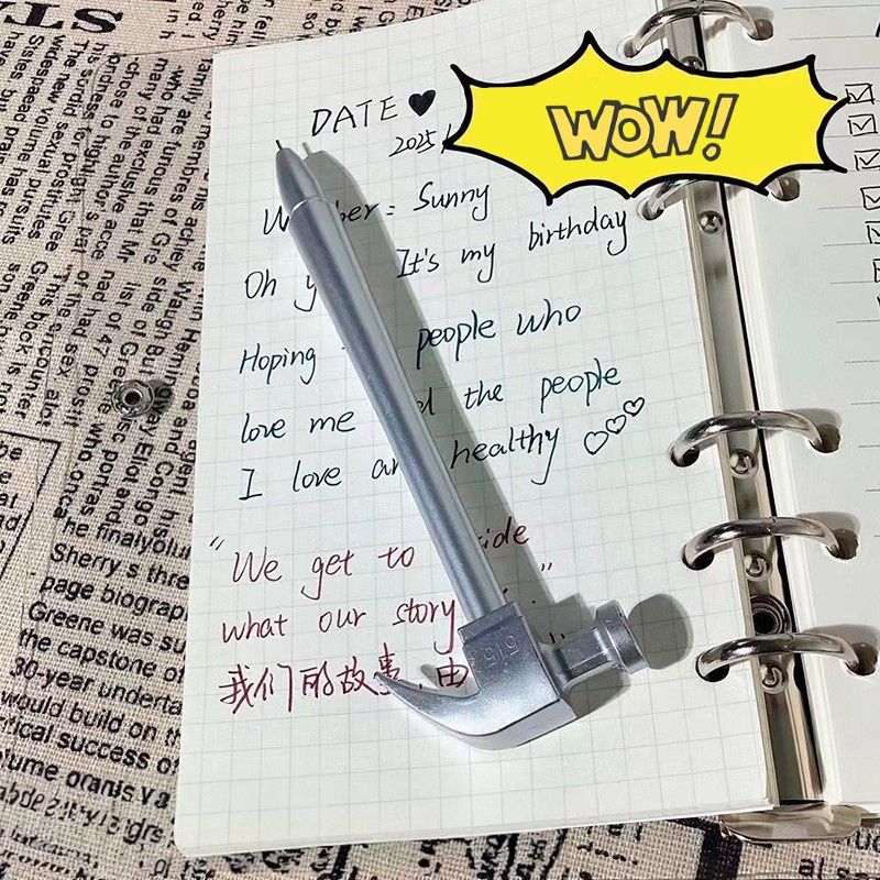 Bút Mực gel Ngòi 0.5Mm Hình Búa Sáng Tạo Vui Nhộn Dùng Trong Lễ Hội