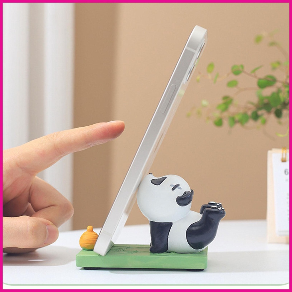 Giá Đỡ Điện Thoại Bằng Resin Hình Gấu Trúc Dễ Thương Để Bàn