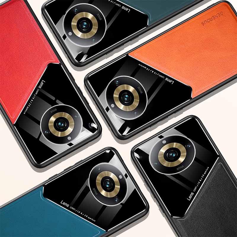 Ốp Điện Thoại pc + Da + Kính Mica Chống Sốc Cho Realme11 Pro Realme 11 Pro 11Pro Plus Pro + 5G