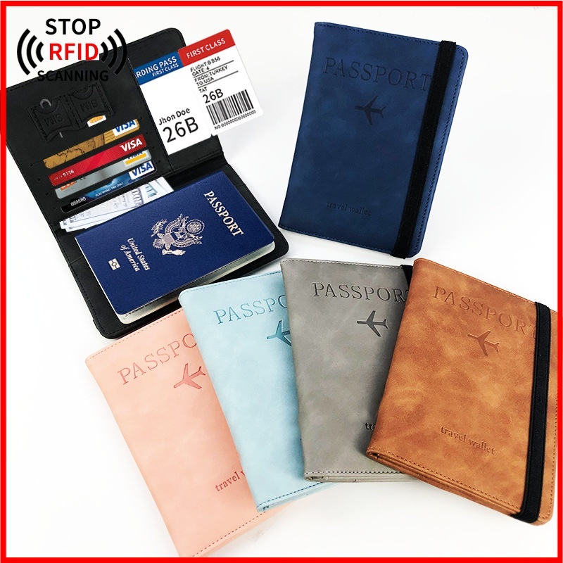 Ví Đựng Visa, Passport , Bao Da Bọc Hộ Chiếu Da Pu Thẻ ATM Sim Điện Thoại Đa Năng Cầm Du Lịch Tiện Dụng, Chống RFID