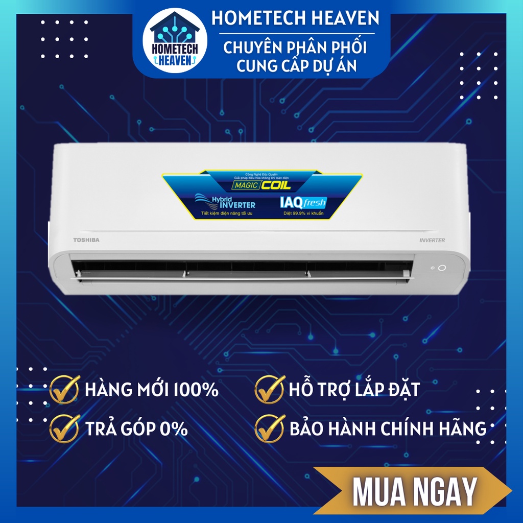 Máy lạnh Toshiba Inverter 1 HP RAS-H10C4KCVG-V Mẫu 2022 - Hàng Chính Hãng