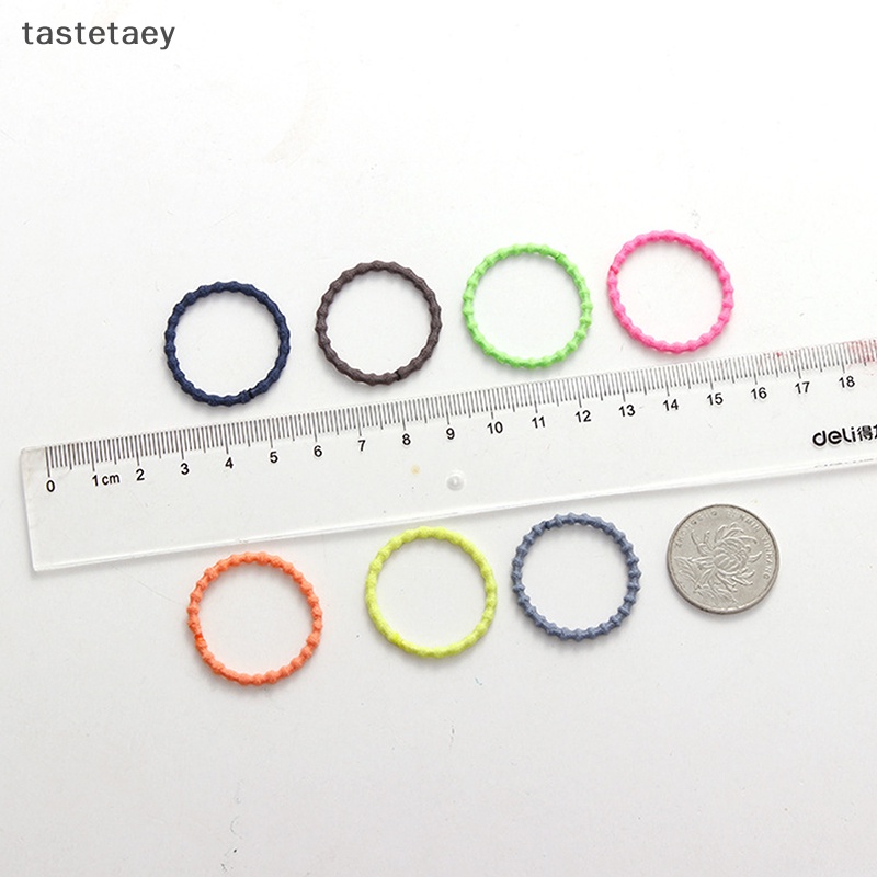 Ngon 50 cái kẹo màu mũ trùm đầu mini dây buộc tóc đàn hồi cao scrunchie dây cao su dễ thương cho bé gái trẻ em thời trang phụ kiện tóc en