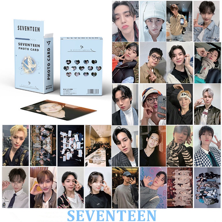 Seventeen Card Wonwoo JUN The8 Tấm Set 50 Thẻ Ảnh Kpop Lomo Card Hình Nhóm Nhạc