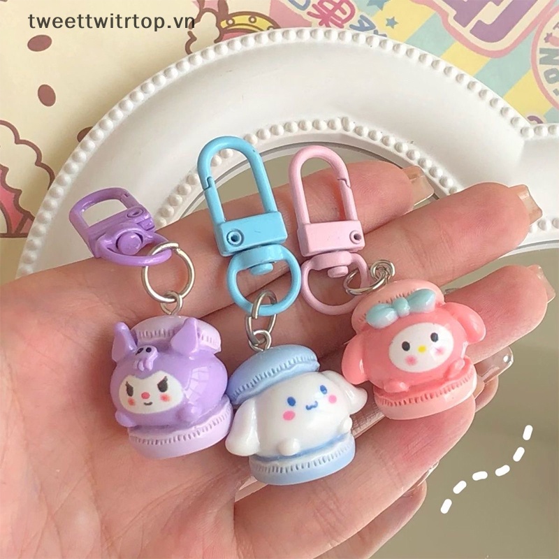 SANRIO Tri Móc Khóa Hình Thỏ Cinnamoroll / Cún Kumamon / melody Hoạt Hình Đáng Yêu