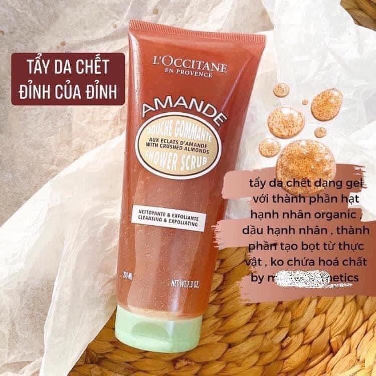 Gel tẩy da chết body Loccitane 200ML + 6% shopee