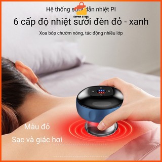 Máy massage giác hơi cầm tay với liệu pháp trị liệu giác hơi hiệu quả an toàn massage cạo gió giác hơi, sạc pin tiện lợi