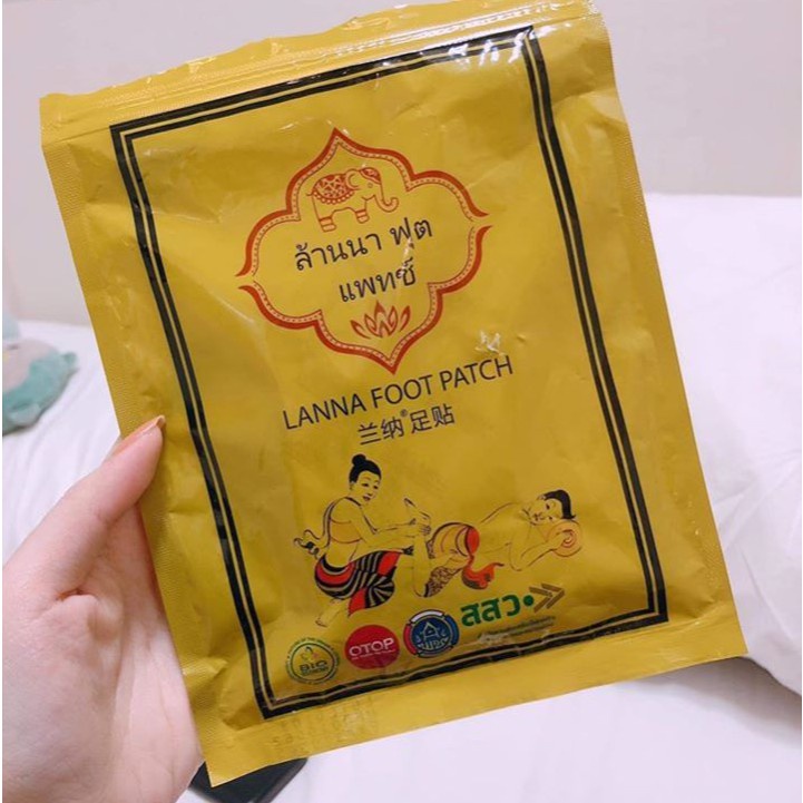 10 Miếng Dán Chân Thải Độc Detox Lanna Foot Patch (free ship)
