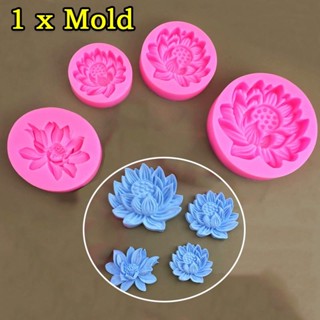 Khuôn silicon hoa sen khuôn sô cô la kẹo mềm khuôn hương liệu nến xà phòng khuôn trang trí