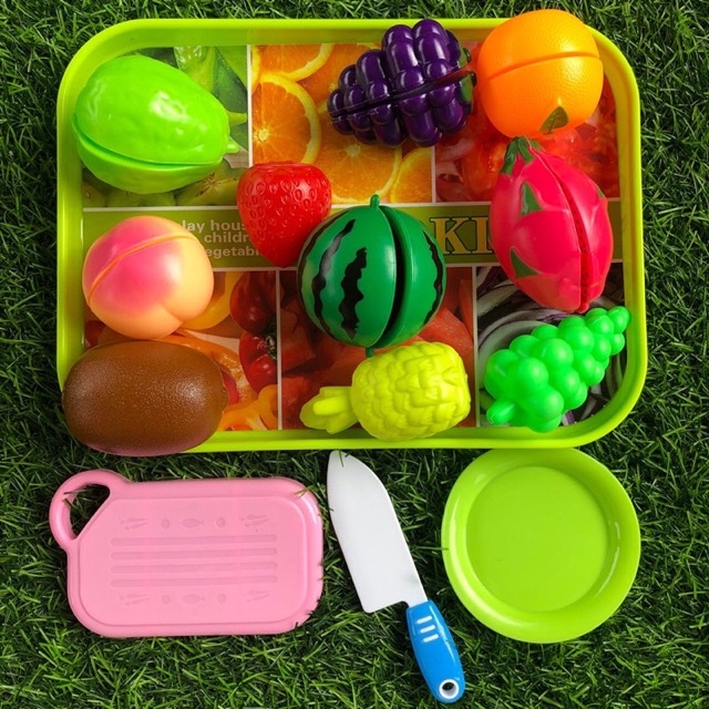 Đồ chơi cắt hoa quả- giỏ cắt hoa quả 30pcs- Thepooh