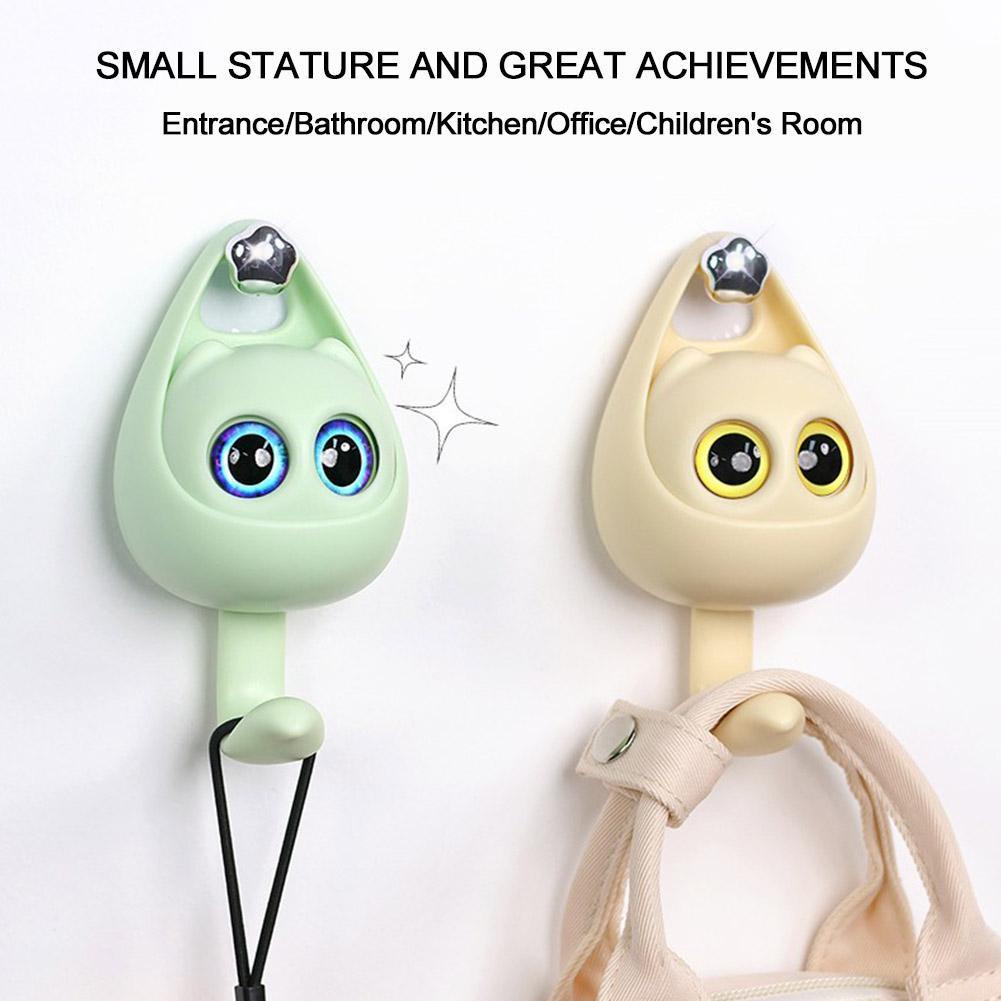 Móc nháy mắt dễ thương sáng tạo miễn phí đục lỗ móc cửa hoạt hình móc gia dụng keo dán tường k4f6