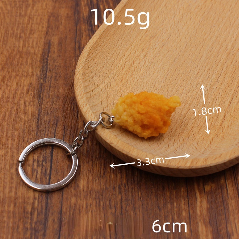 Mô phỏng thực phẩm pvc mặt hàng quà tặng mô hình chân gà rán sáng tạo và cá nhân hóa sinh viên bán buôn nhỏ móc khóa mặt dây chuyền trang trí