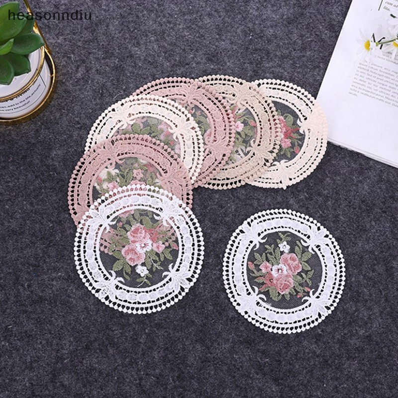 Heasonndiu vintage lace coaster placemat thêu bát ly cà phê coaster plate mat vn