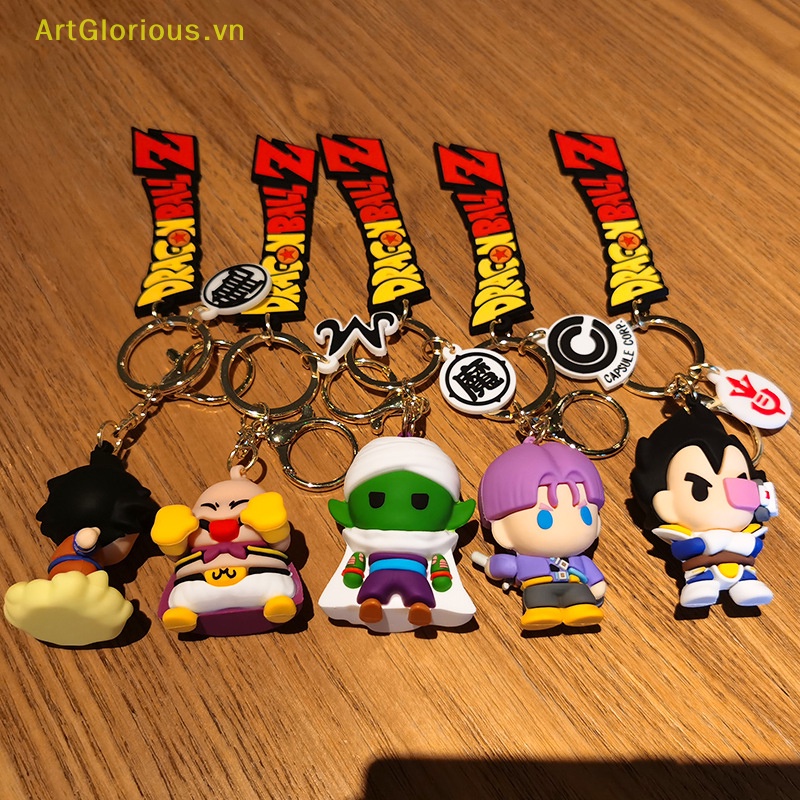 Artglorious anime cartoon dragon ball keychain thời trang vòng chìa khóa xe búp bê dễ thương ba lô mặt dây chuyền đồ trang trí phụ kiện quà tặng ngày lễ vn