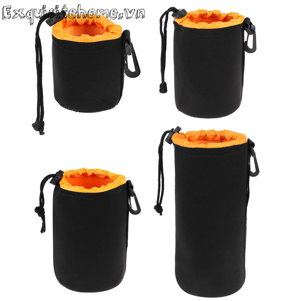 Túi đựng ống kính máy ảnh neoprene mềm không thấm nước túi bảo vệ dây rút
