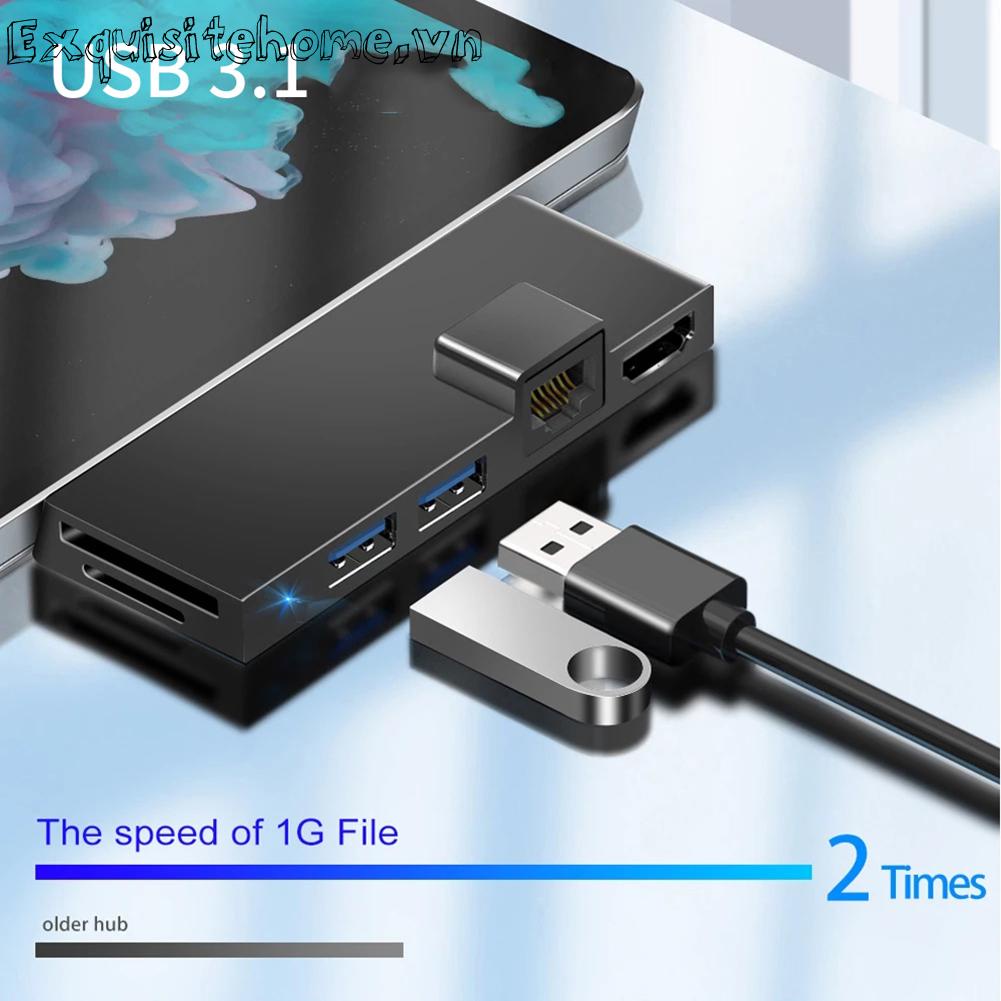 Đối với surface pro 4/5/6 docking station 6 trong 1 hub với hdmi tương thích rj45