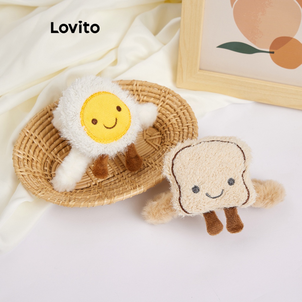 Kẹp tóc Lovito phối hoạt hình giả lông thú phong cách xinh xắn cho nữ L60AD073