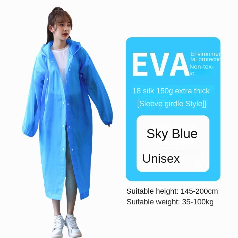 Áo mưa non-disposable dày áo mưa eva người lớn trẻ em thời trang du lịch ngoài trời di động one-piece áo mưa