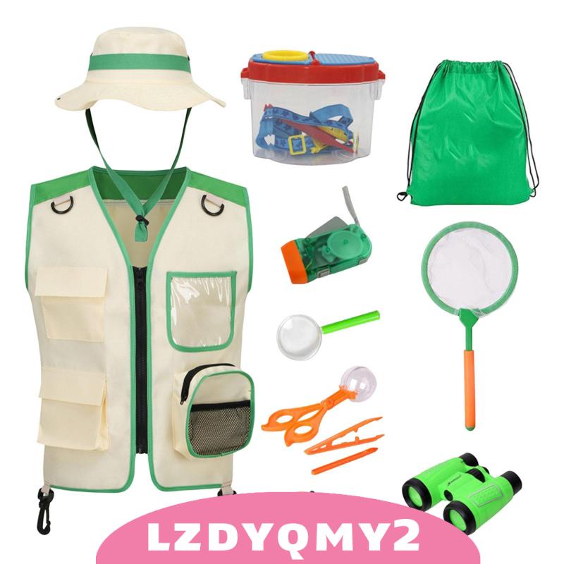 12 cái áo vest trẻ em bộ trang phục mặc và giả vờ chơi trang phục bên ngoài nhà thám hiểm cho bé trai 8 tuổi trở lên