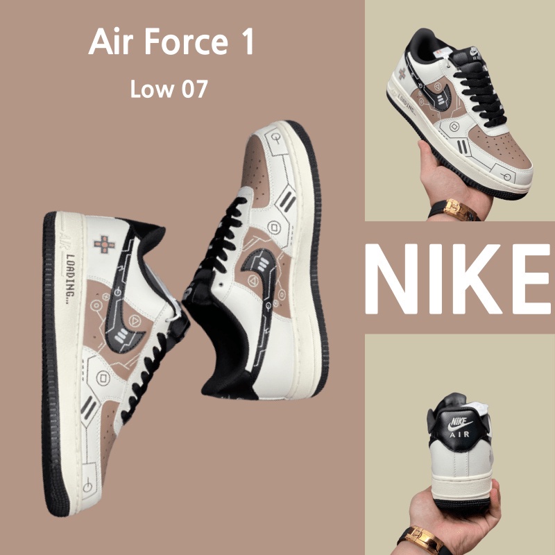 （Sản phẩm chính hãng）Giày chạy bộ Nike Air Force 1 Low 07 màu đen chính hãng 100%