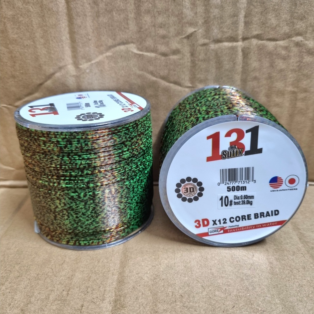 Cước câu cá dây câu 131 SUFIX 3D 500m tàng hình siêu khỏe