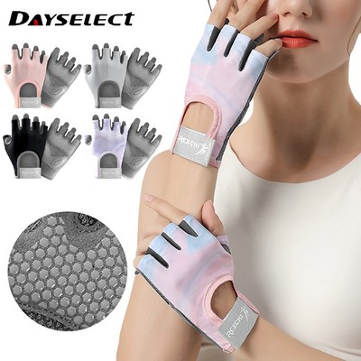 Cặp găng tay thể dục thể thao DAYSELECT nửa ngón tập tạ chống trượt bảo vệ cổ tay cho nam và nữ