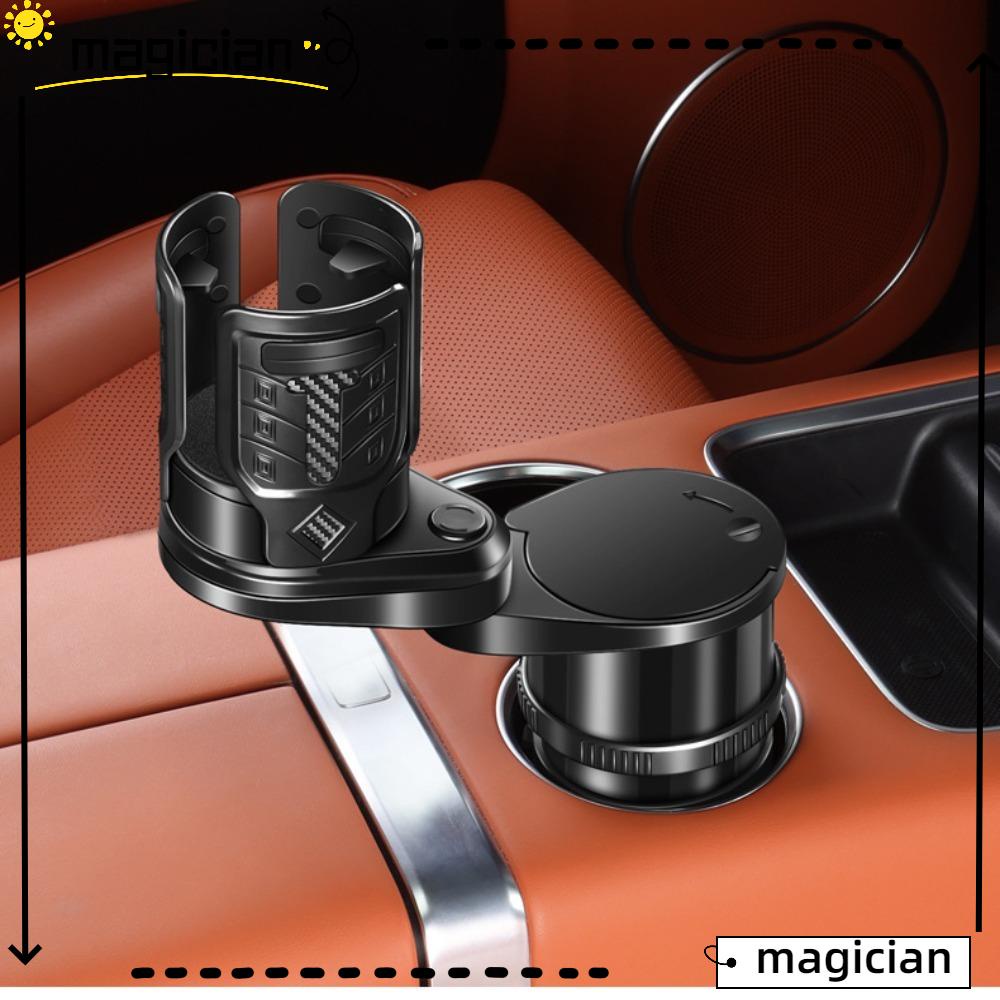 Giá đỡ cốc kép trên ô tô mag, giá đỡ cốc nước gắn trên xe đa chức năng, giá đỡ cốc có thể mở rộng abs có thể điều chỉnh chai đồ ăn nhẹ cốc đồ uống