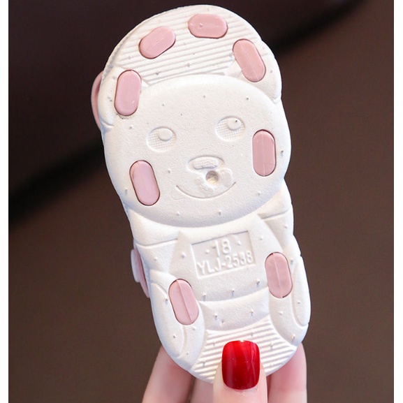 C-FOOT GIÀY SANDAL NƠ THỎ TẬP ĐI ĐẾ CAO SU DẺO CHO BÉ