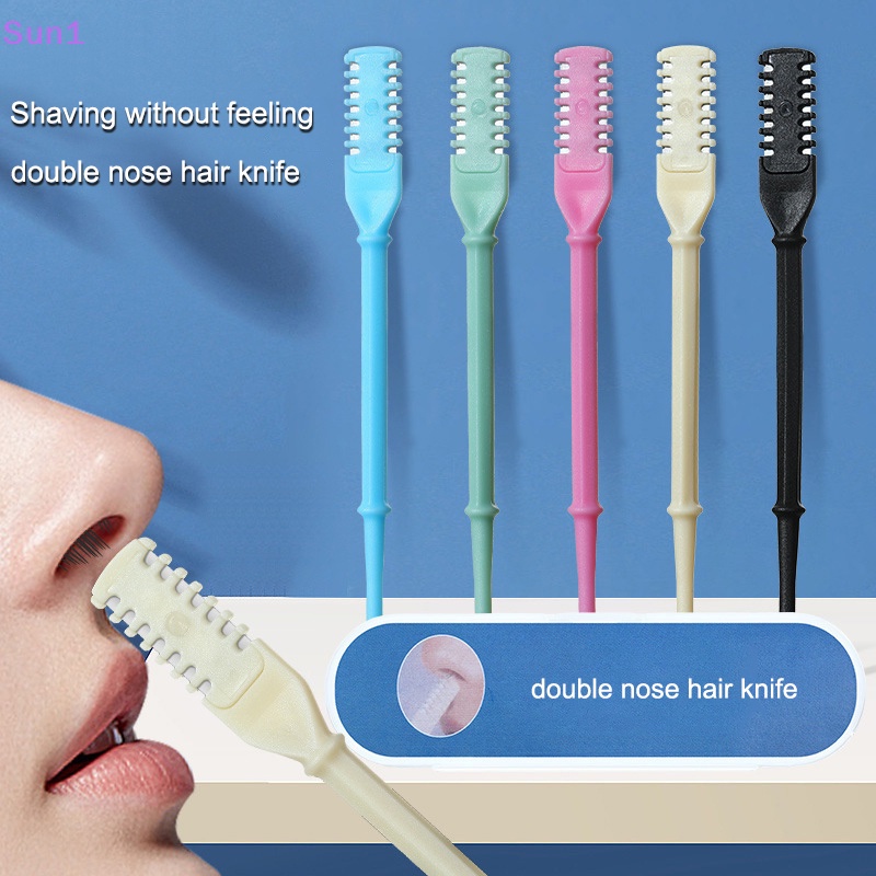 Sun1> 360 độ rotag double head nose hair trimmer earpick nose hair removal dụng cụ cắt tỉa lông tai mũi cầm tay tốt