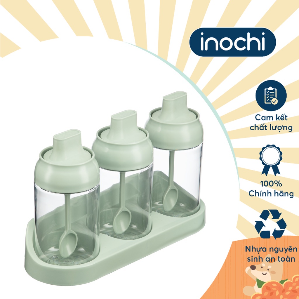Bộ 3 hộp gia vị Inochi - Tritan Yoko