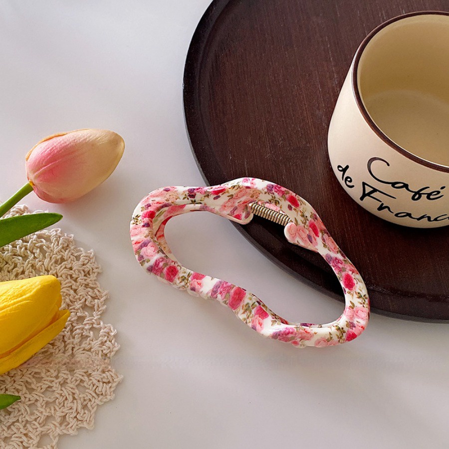 Kẹp tóc in nhựa hàn quốc ngọt ngào hoa lớn kẹp tóc kẹp tóc phụ nữ phụ kiện tóc