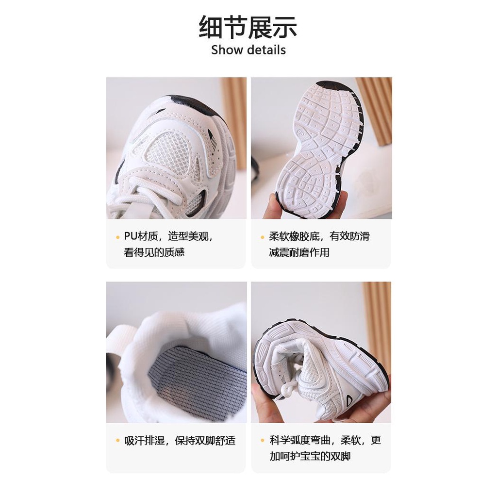 Giày Thể Thao Đế Mềm Dày Thoáng Khí Chống Trượt Thời Trang Cho Bé Gái