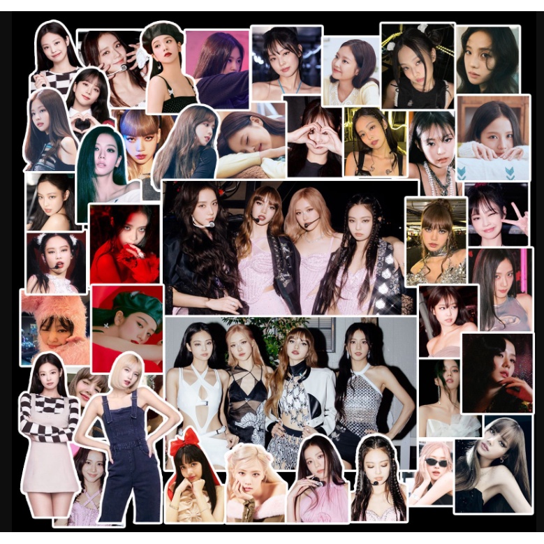 Set 100 Sticker BLACKPINK ROSE LISA Chống Thấm Nước