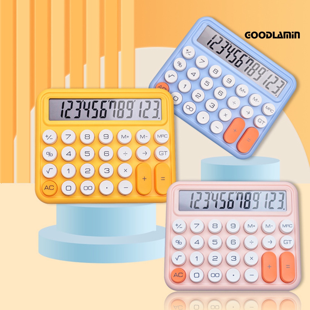 Máy tính cơ goodlawjcj 12-chữ số với màn hình lcd lớn tiện lợi chìa khóa nút tròn lớn chính xác