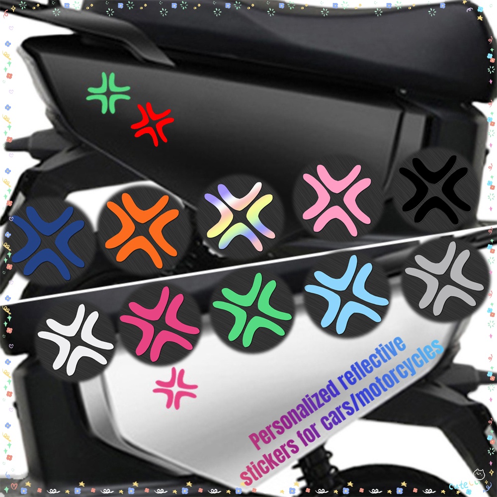 2pc dán phản quang xe tức giận và tức giận với nổ xương sườn phản quang dán xe ô tô xe điện yamaha dán gương phản quang dán trang trí