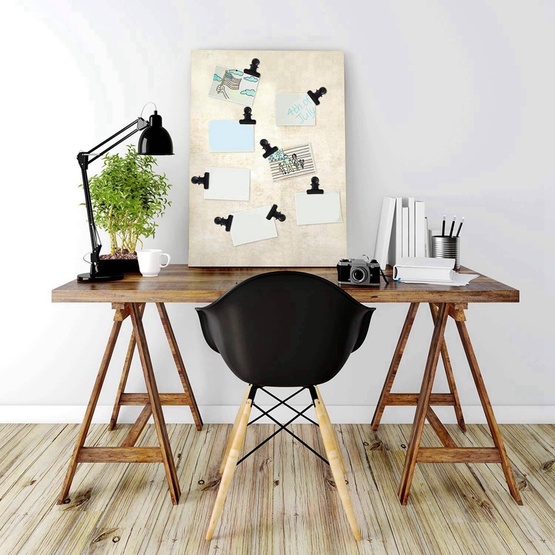 Set 60 Ghim Kẹp Bấm Màu Vàng Hồng / Đen Chuyên Dụng Cho Dự Án Trường Học