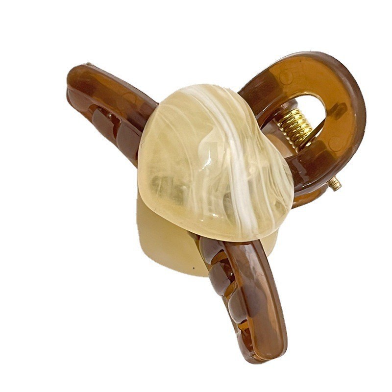 Kẹp Tóc Acrylic Nhỏ Nhắn Hình Trái Tim Dễ Thương Cho Nữ