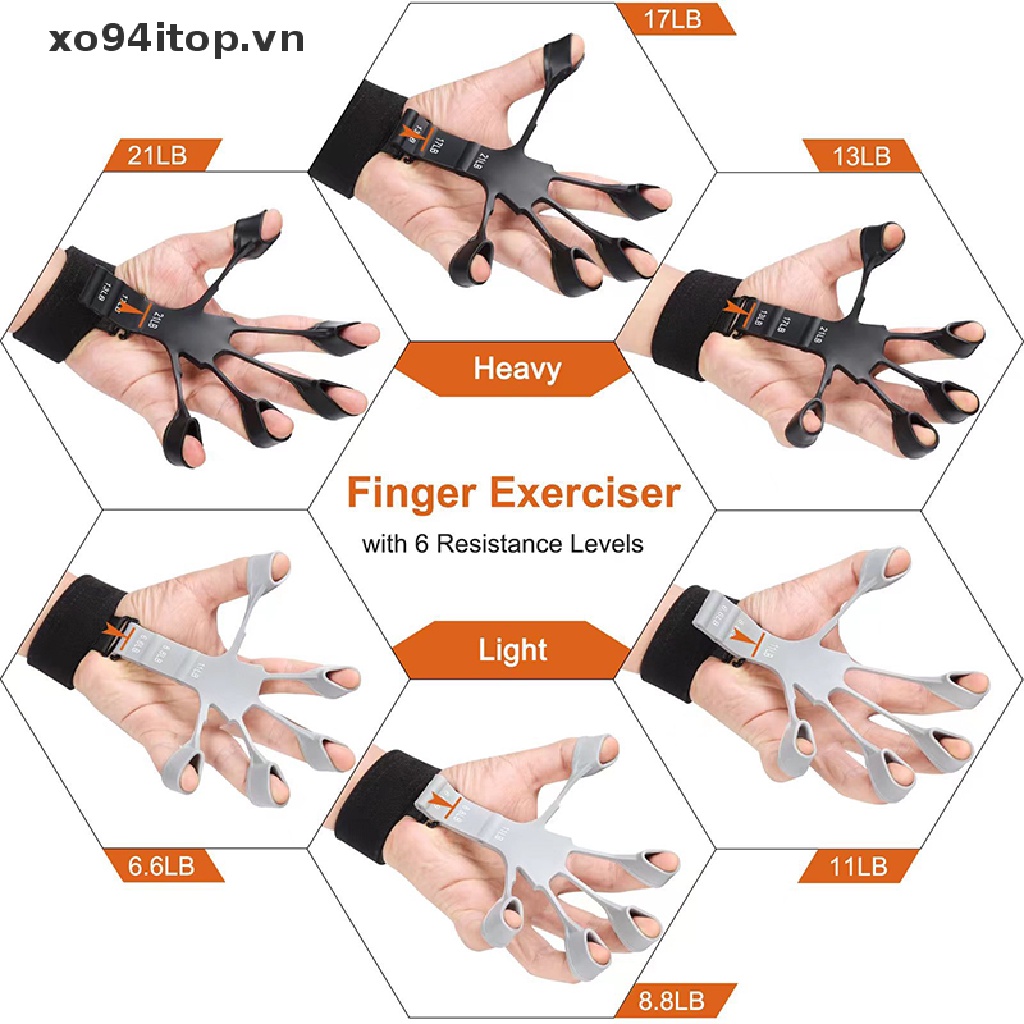 Dụng Cụ Luyện Tập Ngón Tay 6 Mức Độ Bằng Silicon Chuyên Dụng Cho Bệnh Nhân