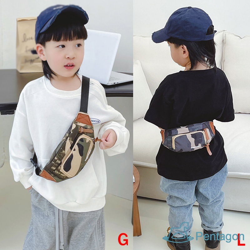 Túi Đeo Chéo Siêu Nhẹ In Họa Tiết Rằn Ri Phong Cách Hàn Quốc Cho Bé