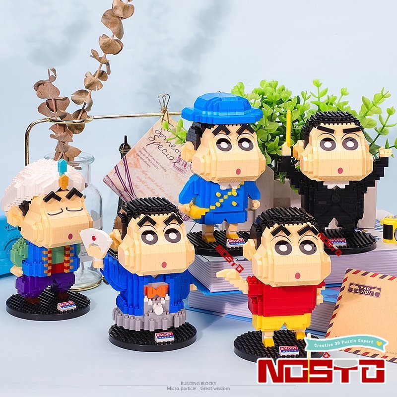 Bộ Đồ Chơi Lắp Ráp Mô Hình Shin-chan Nini Toru Kazama Dễ Thương Sáng Tạo